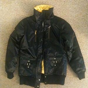 BILLABONG Outerwear Women's Jacket, black and gold, Size: L